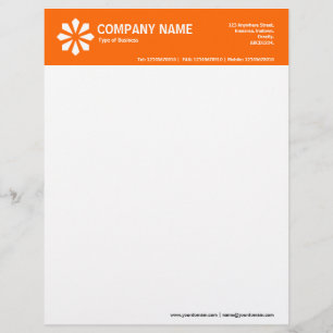 Art Deco Symbol 2in Colour Header - Orange Letterhead