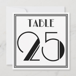 Art Deco Table Number 25
