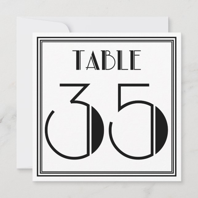 Art Deco Table Number 35 (Front)