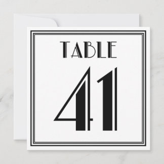 Art Deco Table Number 41