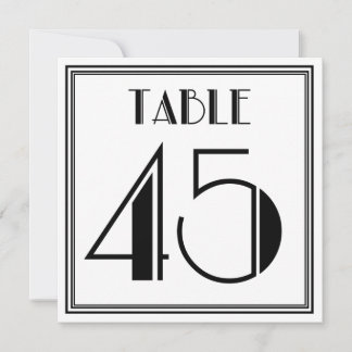 Art Deco Table Number 45