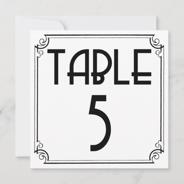 Art Deco Table Number 5 (Front)