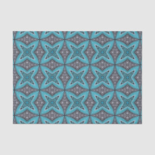 Art Deco Teal Black White Graphic Pattern Tissue Paper