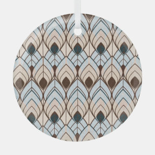 Art Deco: Textured Seamless Ornament. Glass Ornament