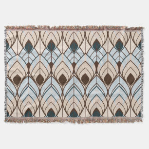 Art Deco: Textured Seamless Ornament. Throw Blanket