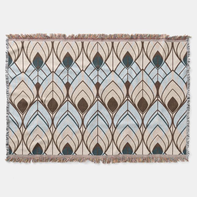 Art Deco: Textured Seamless Ornament. Throw Blanket (Front)