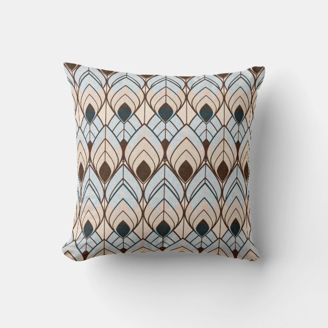 Art Deco: Textured Seamless Ornament. Throw Pillow (Front)