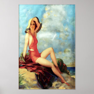 Art Deco - The Lure of the Beach Poster