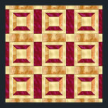Art Deco Theatre Poster<br><div class="desc">The gold and burgundy marble details of a classic Art Deco movie theatre inspired this elegant and sophisticated geometric pattern.  Available on a wide range of gift and stationery products,  including styles that allow customization and personalization with your own monogram or photo.</div>