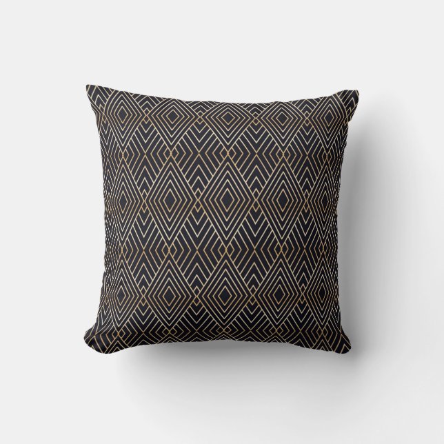Art Deco Throw Pillow (Front)