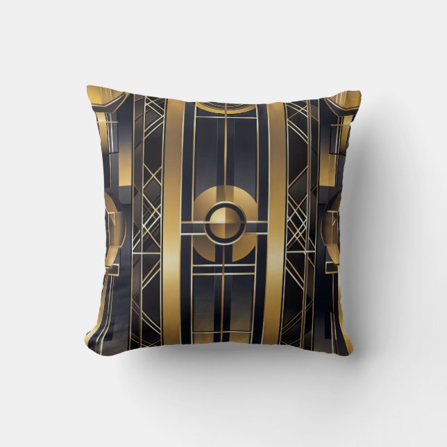 Art Deco Throw Pillow (Front)