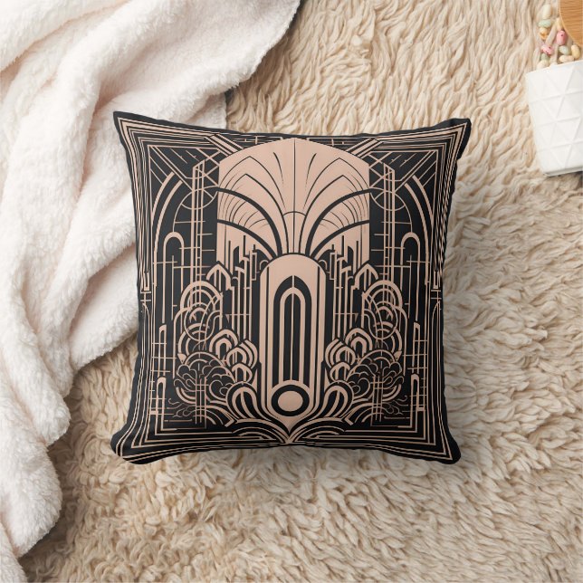 Art Deco Throw Pillow (Blanket)