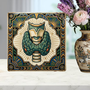 Art Deco thyroid biology medical vintage Tile