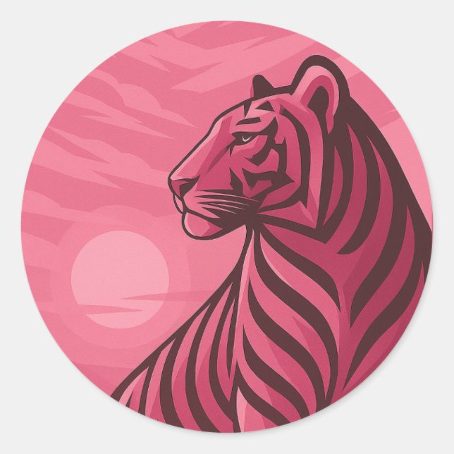 Art Deco Tiger Sticker (Front)