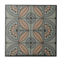 Art Deco Tile Floral (stone creek and sandal)