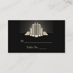 Art Deco Tower Ray Wedding Place Cards