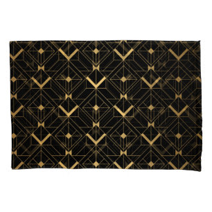Art Deco Triangle: Luxury Pattern. Pillowcase