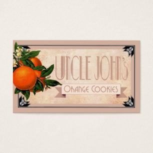Art Deco Uncle John's orange cookies favour blus