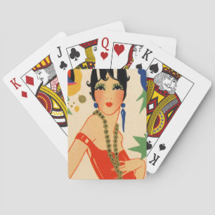 Art Deco Vamp, 1920s Flapper Playing Cards