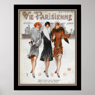 Art Déco Vie Parisenne 1929 Nouvel An