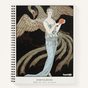 Art Deco Vintage 1920s Fashion Flapper Phoenix Notebook