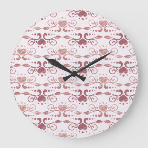 Art deco, vintage elegant wallpaper. large clock