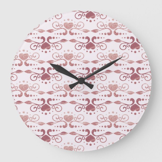 Art deco, vintage elegant wallpaper. large clock (Front)