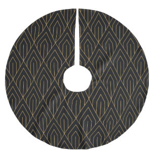 Art Deco: vintage geometric wallpaper. Brushed Polyester Tree Skirt