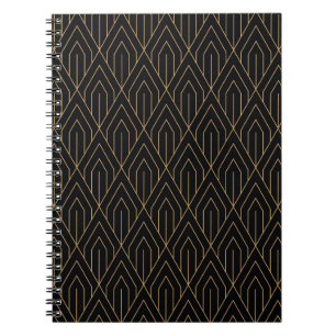Art Deco: vintage geometric wallpaper. Notebook