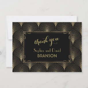 Art Déco vintage Grand Gatsby Mariage MERCI