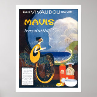 Art Déco vintage Mavis Parfum 1920 Publicité