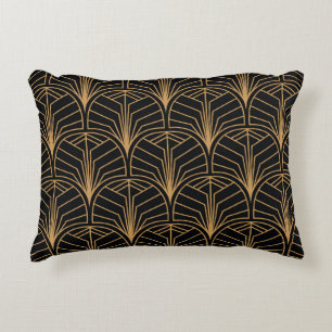 Art Deco, vintage minimalistic pattern. Accent Pillow