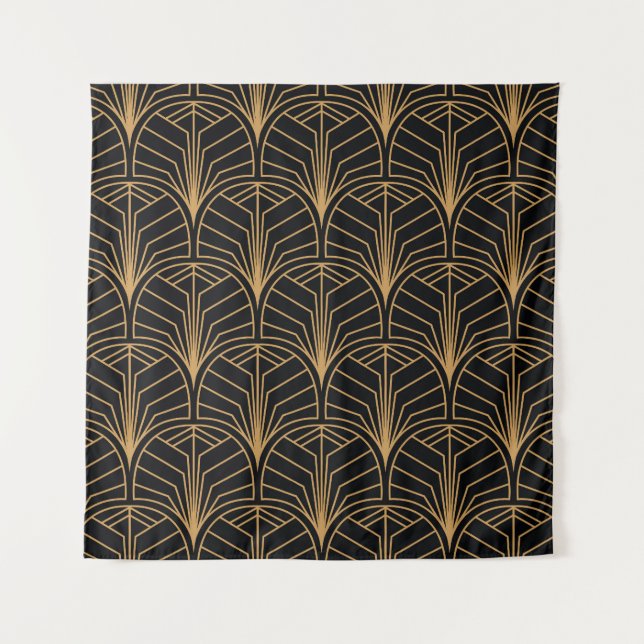 Art Deco, vintage minimalistic pattern. Tapestry (Front)