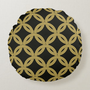 Art Deco vintage pattern. decoration ornament. Round Pillow