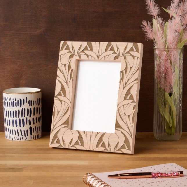 Art Deco Vintage Pattern Wood Picture Frame (Left)