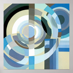 Art Déco vintage Pochoir Formes géométriques Jazz