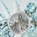 Art Deco Vintage Rhinestones Retro Glam Silver Plated Necklace<br><div class="desc">Add some retro glam style with images of vintage Art Deco rhinestone earrings on a chic glamourous pendant necklace. It's a fun way to add elegance and glamour by just putting on the ritz with this elegant and glamourous jewellery. It is beautiful and fun. This image is original photography by...</div>