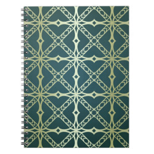 Art-deco vintage seamless geometric pattern. Vinta Notebook