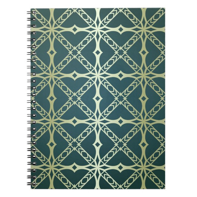 Art-deco vintage seamless geometric pattern. Vinta Notebook (Front)