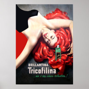 Art Déco Vintage - Tête rouge Brillantina Tricofil