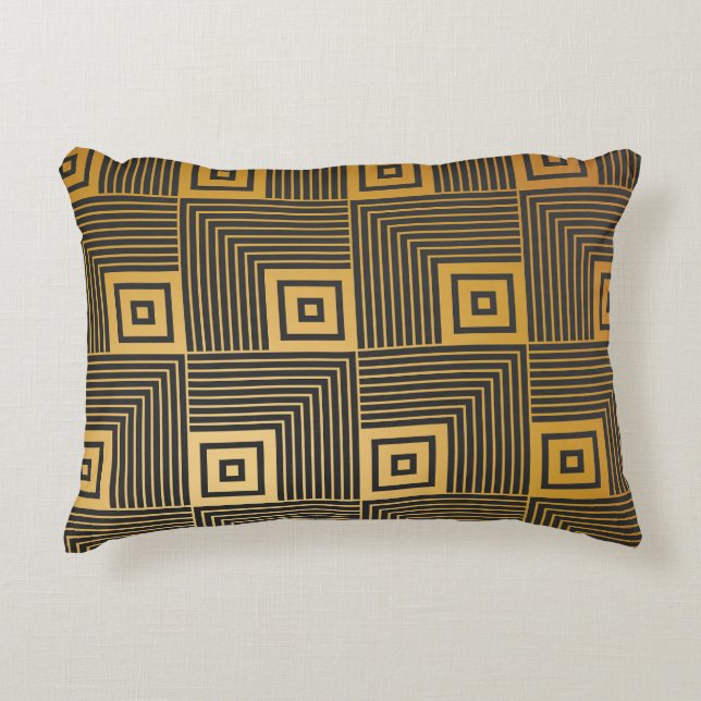 Art Deco Vintage Wallpaper Pattern Accent Pillow (Front)
