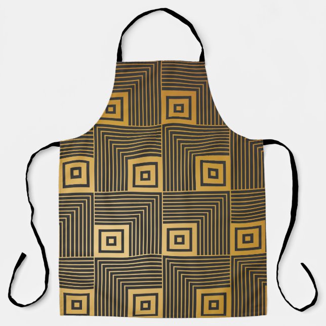 Art Deco Vintage Wallpaper Pattern Apron (Front)