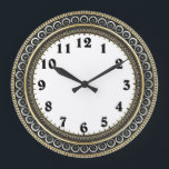 Art Deco Wall Large Clock<br><div class="desc">Great clock design. You will love it like others. Be free to use this design for other product you like or to customize and add your text. Follow me for more. Thank you. Have a nice day.</div>