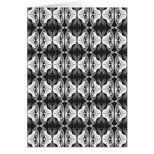 Art Deco wallpaper pattern - black and white