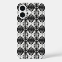 Art Deco wallpaper pattern - black and white