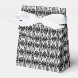 Art Deco wallpaper pattern - black and white Favor Box