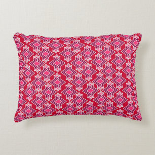 Art Deco Wallpaper Pattern, Burgundy Wine Accent Pillow