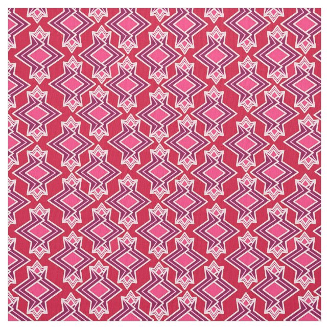 Art Deco Wallpaper Pattern, Burgundy Wine Fabric (Swatch)