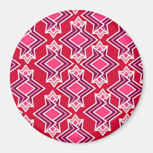 Art Deco Wallpaper Pattern, Burgundy Wine Magnet