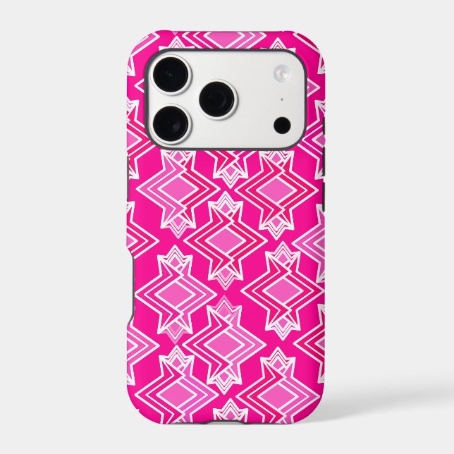 Art Deco Wallpaper Pattern, Fuchsia Pink (Back)